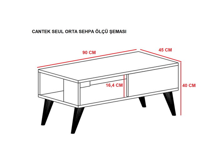 Hanah Home Seul - Mesa de centro blanca